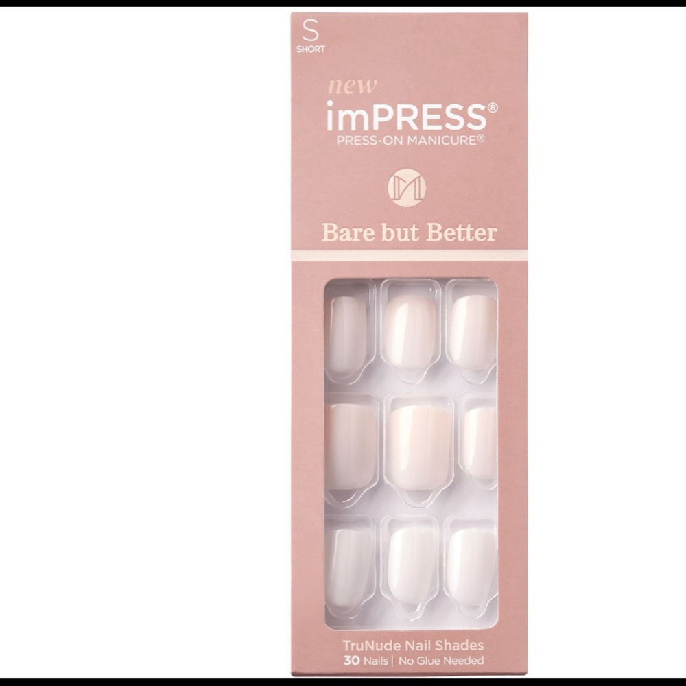 ImPress Press On Manicure Bare but Better in ALL NATURAL